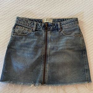 Free People mini denim skirt